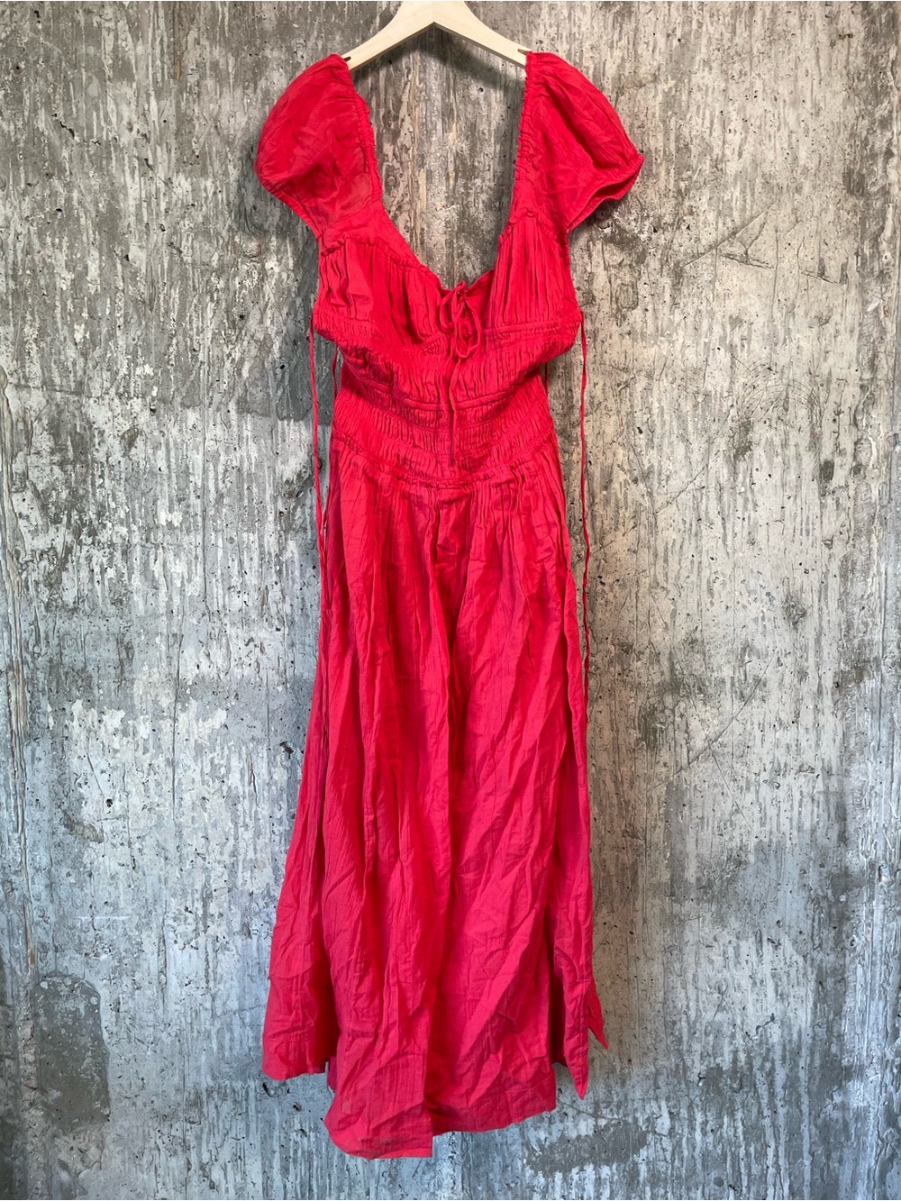 FREE PEOPLE Women's Free-est Feeling Bonita Midi Dress Size S in Red - Picture 3 of 8